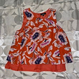 Sleeve less chiffon floral blouse